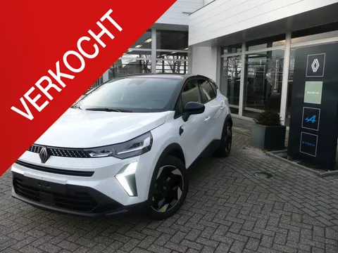 Renault Captur 1.8 E-Tech full hybrid 160 TECHNO/ ADAPTIVE CRUISE / PARK ASSIST V+A MET CAMERA/ RESERVE WIEL/ TWO-TONE WIT/ZILVER PARELMOER/ ETC... RIJKLAAR!