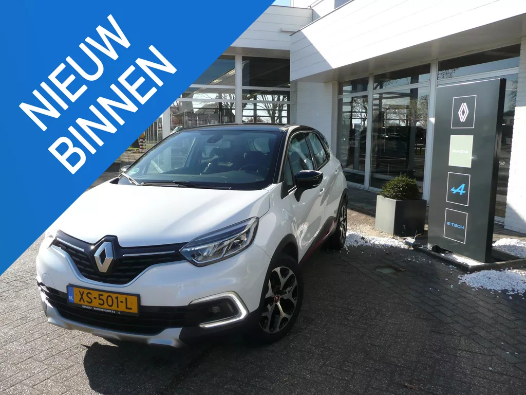 Renault Captur TCe 120 EDC/AUT. Intens/XMOD (EXTENDED GRIP) PARK ASSIST V+A INCL. CAMERA/ ARMSTEUN/ 4-SEIZOENSBANDEN/ TREKHAAK/ FULL LED VERLICHTING/ R-LINK NAVIGATIE MET ANDROID AUTO/ ETC.. DEALER ONDERHOUDEN! RIJKLAAR!